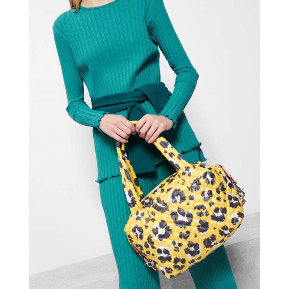 MZ WALLACE- Medium Sutton Deluxe Bag, Yellow Leopard - Picture 2 of 14